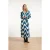 Smashed Lemon Golvende print maxi jurk in zwart en blauw |