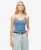 Superdry Vrouwen Athletic Essential Lace Trim Cami Top Blauw