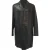 Prada trenchcoat met verborgen sluiting in zwart lamsleer