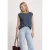 Basic shirt met boothals