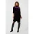 EsQualo Dress Velours Gathering Dark Purple