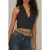 Reiss Halter Neck Top Navy