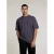Aeden regular T-shirt met backprint grijs
