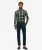 Slimfit Stretch Chinobroek met Taps Toelopende Pijpen Blauw