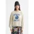 Scotch & Soda Washed Oversized Fit Sweatshirt With Graphic Ecru Melange