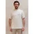 Kultivate regular fit T-shirt met backprint – beige