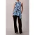 Calvin Klein Printed Satin Twiste Shirt Blue