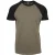 Urban Classics Heren Contrast Raglan T-shirt (Olijf/Zwart)