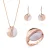 Orphelia ‘Moragene’ Dames 925 Sterling Zilveren Set: Halsketting + Oorbellen + Ring – Roze SET-7506/RG