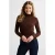Anytime jersey top met gedrapeerd detail donkerbruin