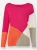 heine Trui  donkerbeige / oranje / pink / wit