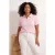 Trendyol Curve Dames Roze Effen Kort Getailleerd Grote maten Blouses