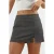 Gestreepte Mini Skorts met Sleufdetail