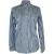 Celine blouse met knoopsluiting en strepen in lichtblauw katoen