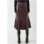 Hooggetailleerde Faux Leer Midi Rok