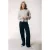 Colourful Rebel straight leg pantalon met krijtstreep – marineblauw