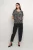 Mouwloos shirt Loose fit Black/Turtledove Leaf Print