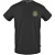 Aquascutum Heren T-shirt met Borstlogo Ronde Hals (Zwart)