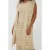 EsQualo Gillet Long Fancy Open Knit Lurex Light Sand