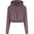 Malelions Women Cropped Zip Hoodie | Charcoal