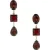OTAZU Siam Crystal Earrings
