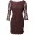 Diane Von Furstenberg kanten jurk in bordeauxrode rayon