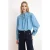 TRENDYOLMİLLA Dames Blauw Effen Lang Relaxed fit Blouses