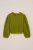 WE Fashion – Meisjes cropped top met structuur – Regular fit – Groen –