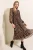 V-hals Midi-jurk met knoopsluiting