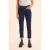 ICode Blue Straight Jeans With Metal Double Heart Loops Dark Blue