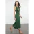TRENDYOLMİLLA Dames Kaki Effen Midi Mouwloos Strandkleding Bodycon Strandjurken