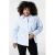 MS Mode blouse met pailletten en krijtstreep Plus Size – lichtblauw