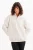 JUSTEVER Oversized Fit Opstaande Kraag Semi-Zippered Verhoogde Ecru Dames Sweatshirt – Cass