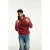 Caterpillar Merkenbanner Katoenen Rode Hoodie voor Mannen