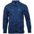Fred Perry All-Over Logo Shaded Cobalt Shirt met Lange Mouwen