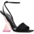 Zwarte Satijnen Cheope Sandalen