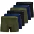 Jack & Jones Heren boxershorts trunks effen jacbasic bamboe 6-pack groen/blauw/zwart