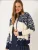 Bianco Lucci Gebreid vest  donkerblauw / natuurwit
