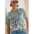 Shirt met split in de hals en print