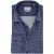 Blauw geprint Eterna overhemd met borstzak