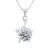 Solitaire hanger fancy zirkoniumoxide 925 geleverd met aangeboden ketting