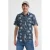 LERROS regular fit overhemd met print – donkerblauw