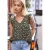 Street One Studio Dames Blousetop met V-hals en print in Blauw|Multicolour|Geel