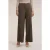 Motivi Palazzo Pants In Check Fabric Brown