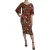 Bloemenjersey Jurk Geraniumprint Midi Jurk