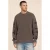Kultivate katoenen oversized gebreide trui met backprint – grijs