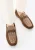 Wittchen Heren mocassins van bruin en beige geruit suède leer