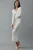 V-hals Textured Maxi Gebreide Jurk met Split