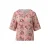 Gestructureerde blouse in gemengde viscose met plooien en smocks ronde hals ruime pasvorm granaat vrouw s.Oliver