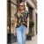 Shirt met volantmouwen en print